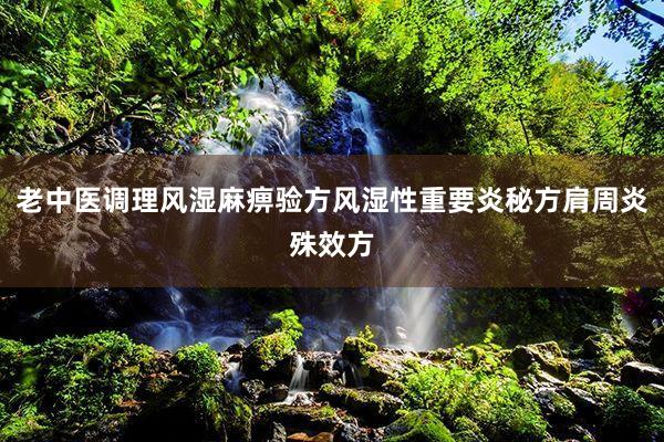 老中医调理风湿麻痹验方风湿性重要炎秘方肩周炎殊效方