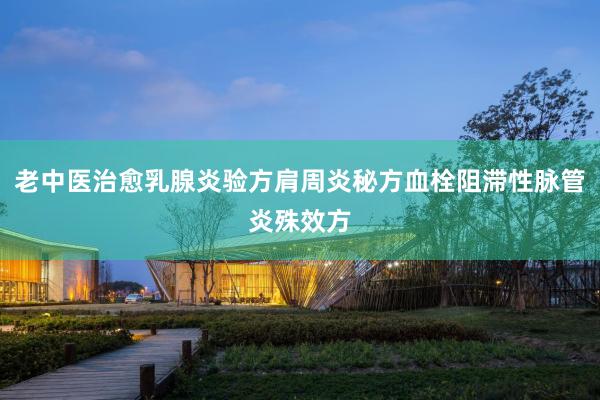 老中医治愈乳腺炎验方肩周炎秘方血栓阻滞性脉管炎殊效方