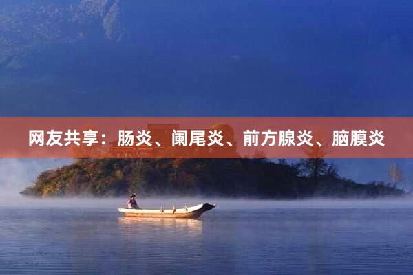 网友共享：肠炎、阑尾炎、前方腺炎、脑膜炎