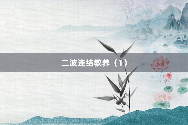 二波连结教养（1）