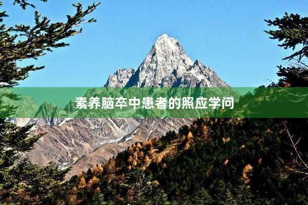 素养脑卒中患者的照应学问